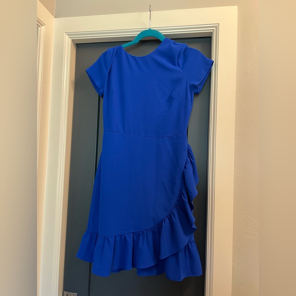Cece blue Ruffled  Dress